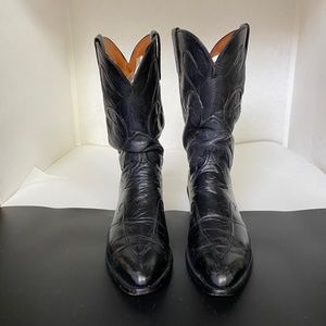 Lucchese 1883 Men’s Black Western Boots, Size 12D